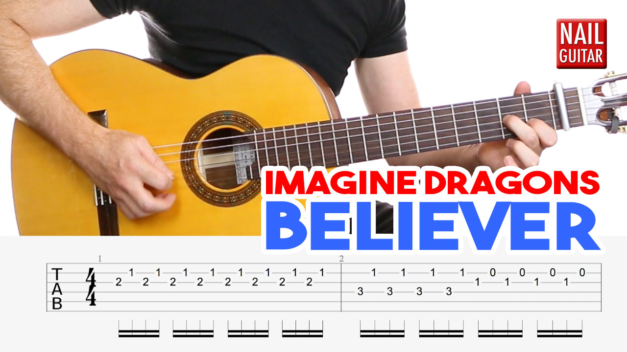 Believer By Imagine Dragons Nail Guitar