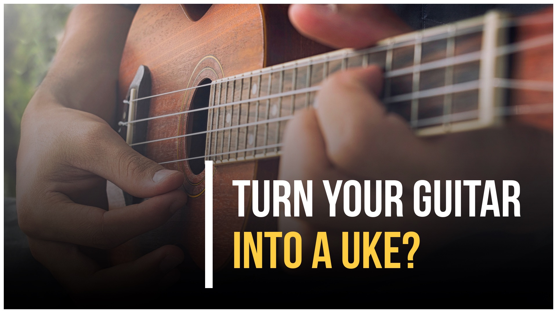 Turn Your Guitar Into A Uke Awesome Hack Nail Guitar